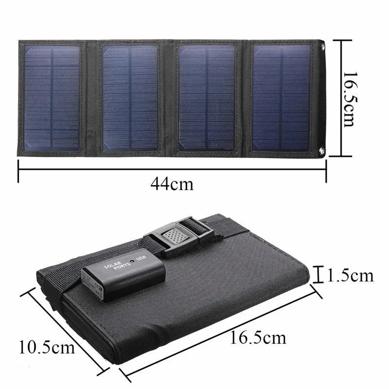 160W Foldable Solar Panel, Dimensions: 44cm x 16cm x 10cm (COT)