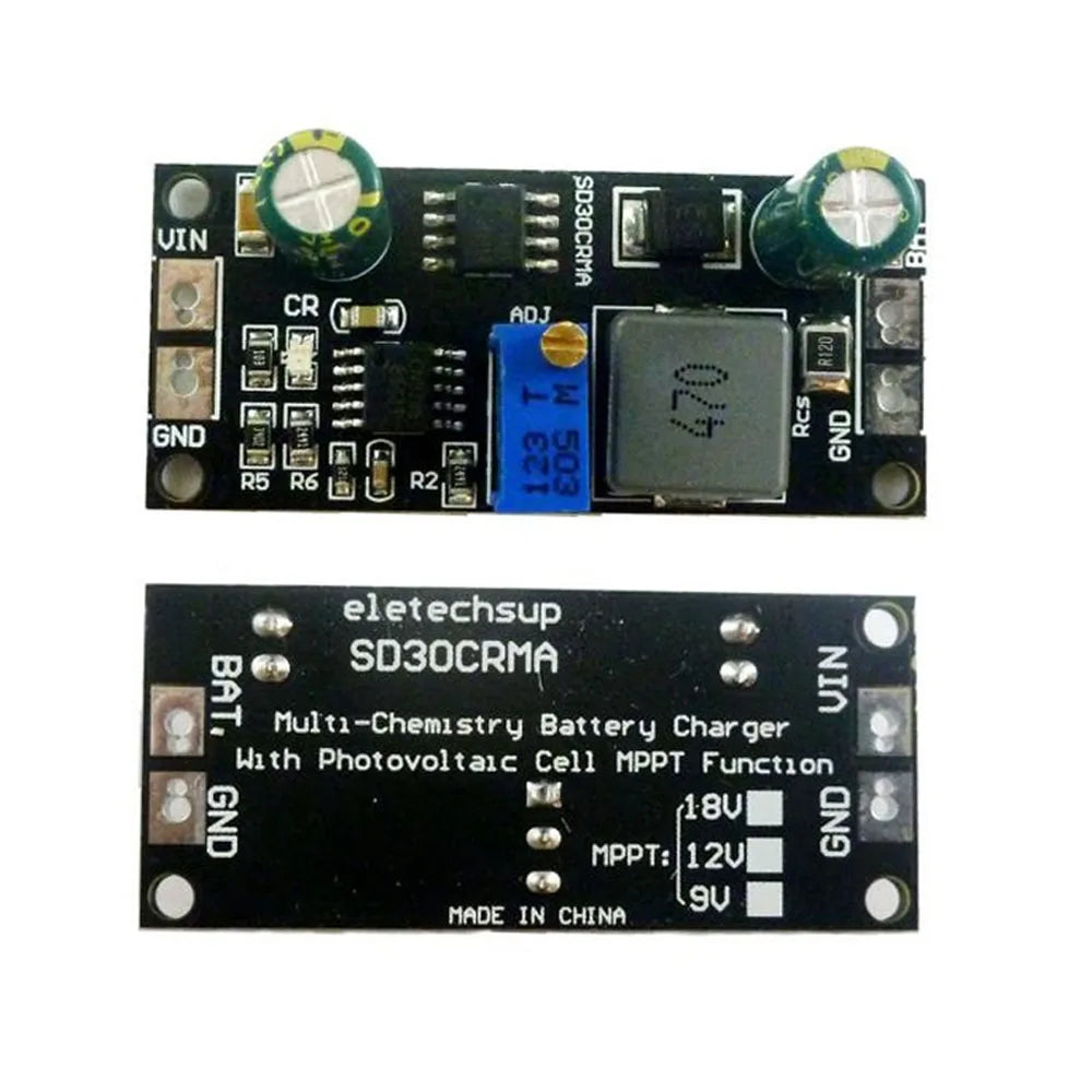 MPPT Solar Controller, Universal battery charger with automatic conditioning, recharge, and overvoltage protection.