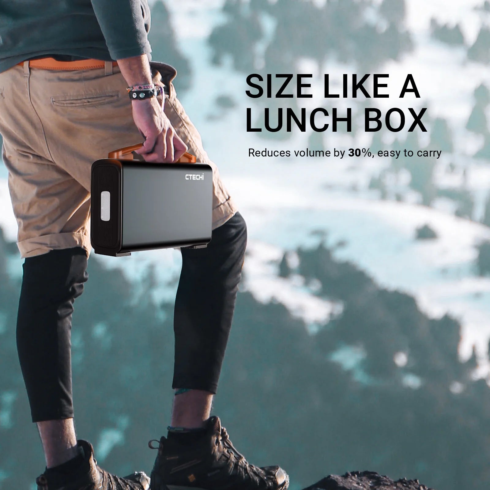 Compact design, similar to a lunch box, reduces size by 30% for easy portability.