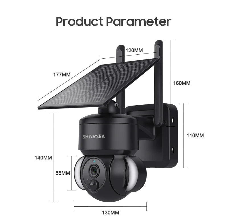 SHIWOJIA 516C Solar Camera, Product Dimensions: 12cm x 17.7cm x 16cm (SHIWOJIA varies by model, 11cm-14cm x 13cm-55mm)