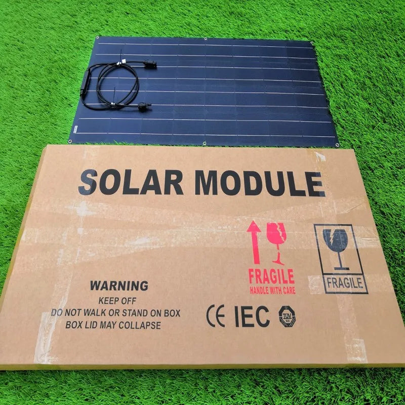 Solar Panel, Handle with caution, keep away from box to avoid collapse.