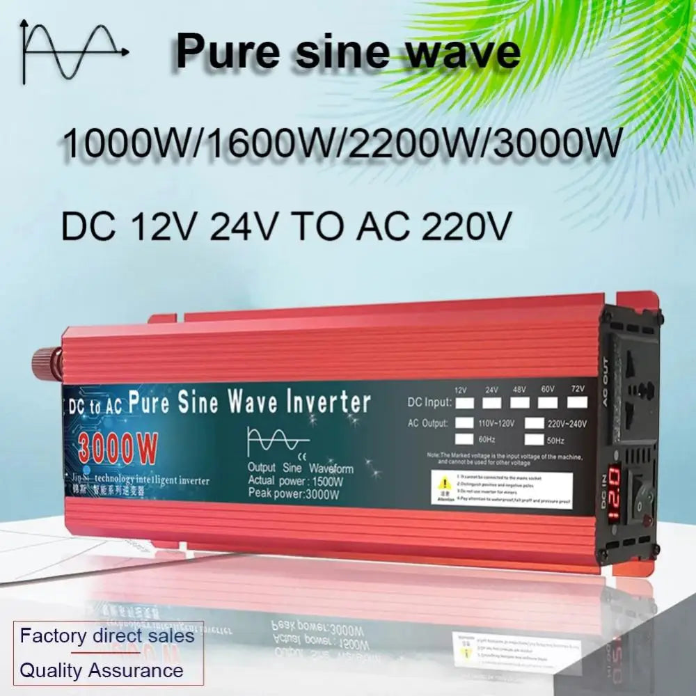 Universal Inverter, Universal Pure Sine Wave Inverter converts DC to AC voltage, suitable for solar energy systems.