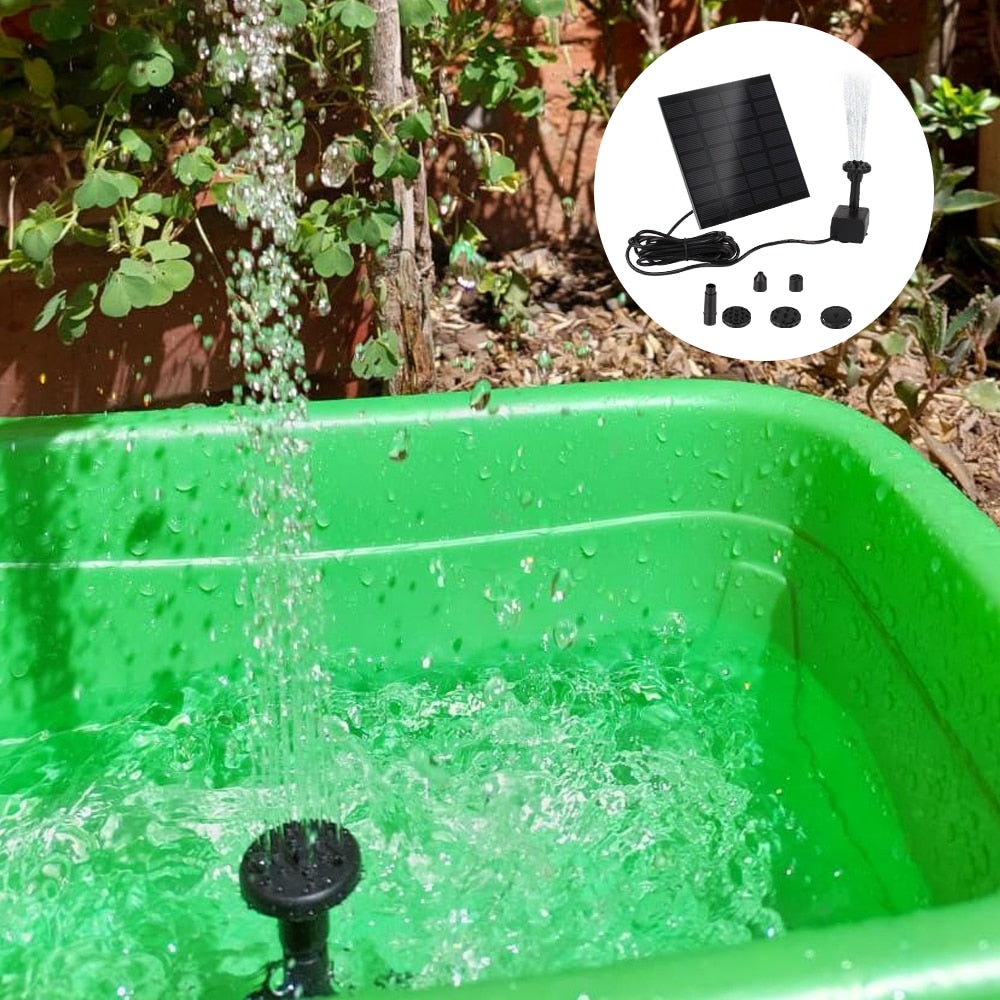 1.4W Mini Solar Fountain Pump Power Panel Kit  - Solar Panel Water Pump for Garden Pool Water Fountain Indoor  Bird Bath Outdoor