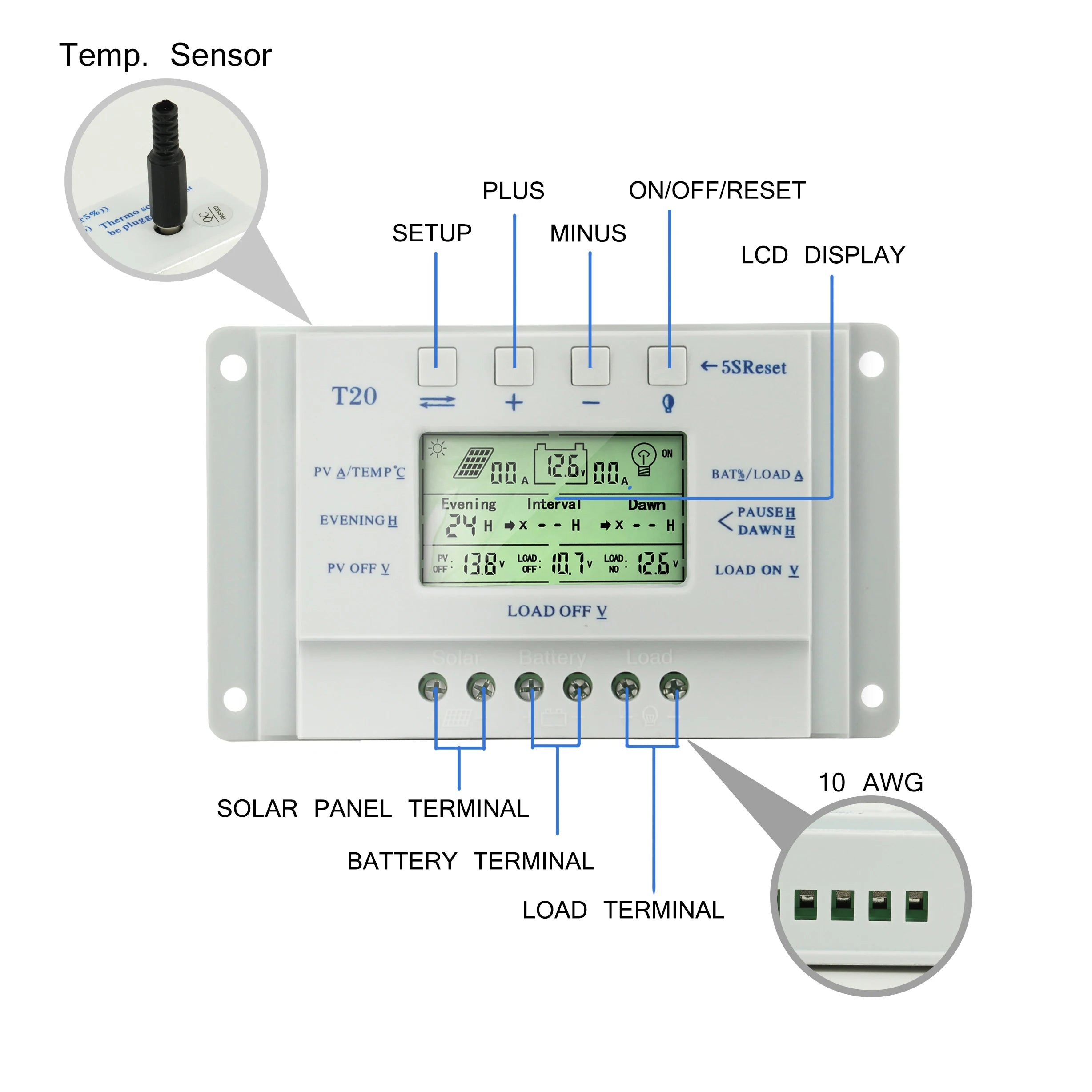 PowMr Solar Charge Controller, HBD10 Promotion: Get $10 off on T Series 10A, 20A, 30A, or 40A until March 26th!