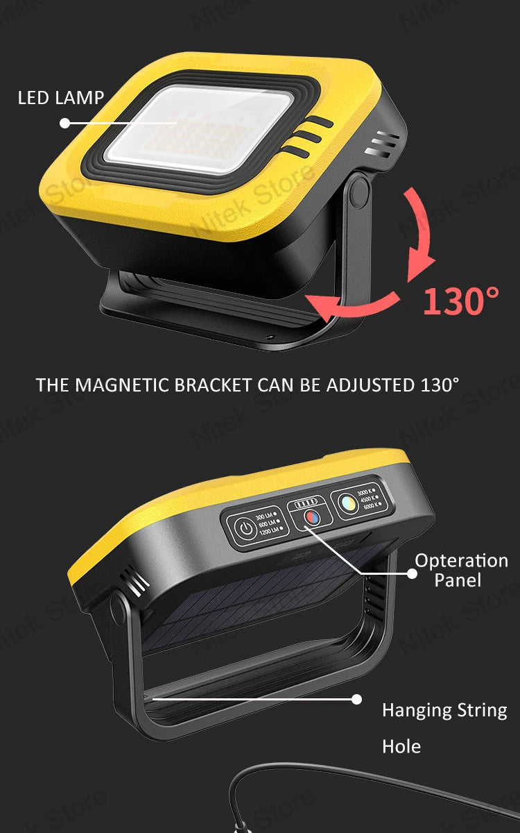 1200LM Solar Work Light, 