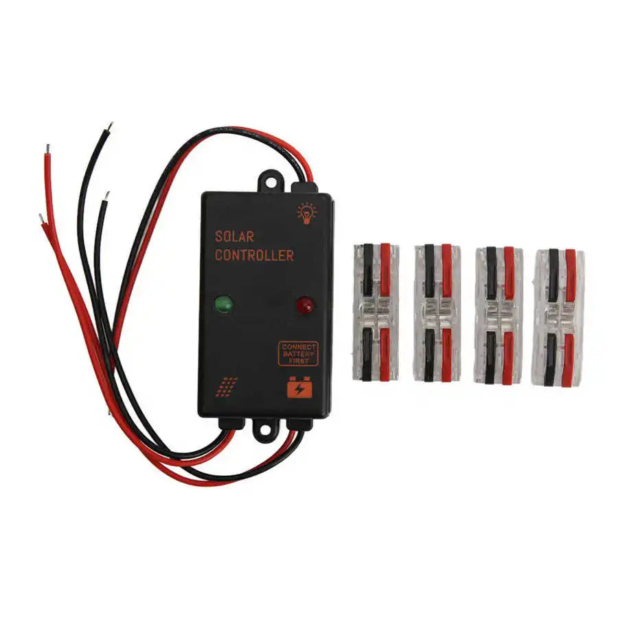 Solar Panel Controller IP67 Waterproof Controller 24H Work PWM Charge Controller 5A 6V 12V Solar Auto Adjustment