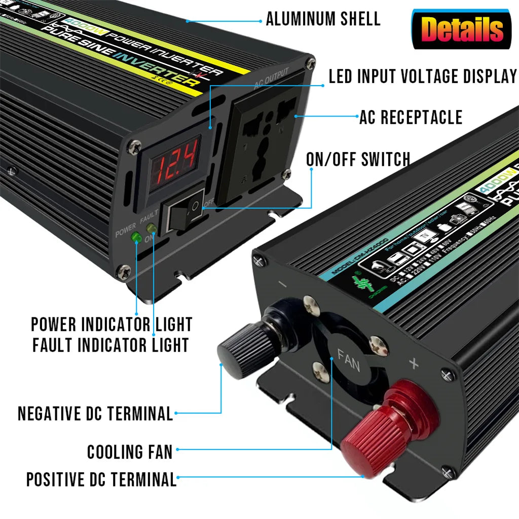 3000W/4000W Pure Sine Wave Inverter, Pure Sine Wave Inverter Car Power