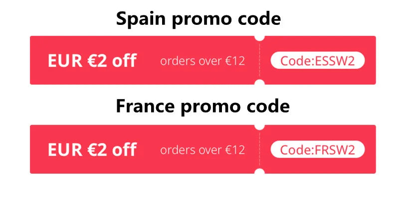 Solar Light, Exclusive promo codes for Spain and France customers, offering €2 off orders over €12.