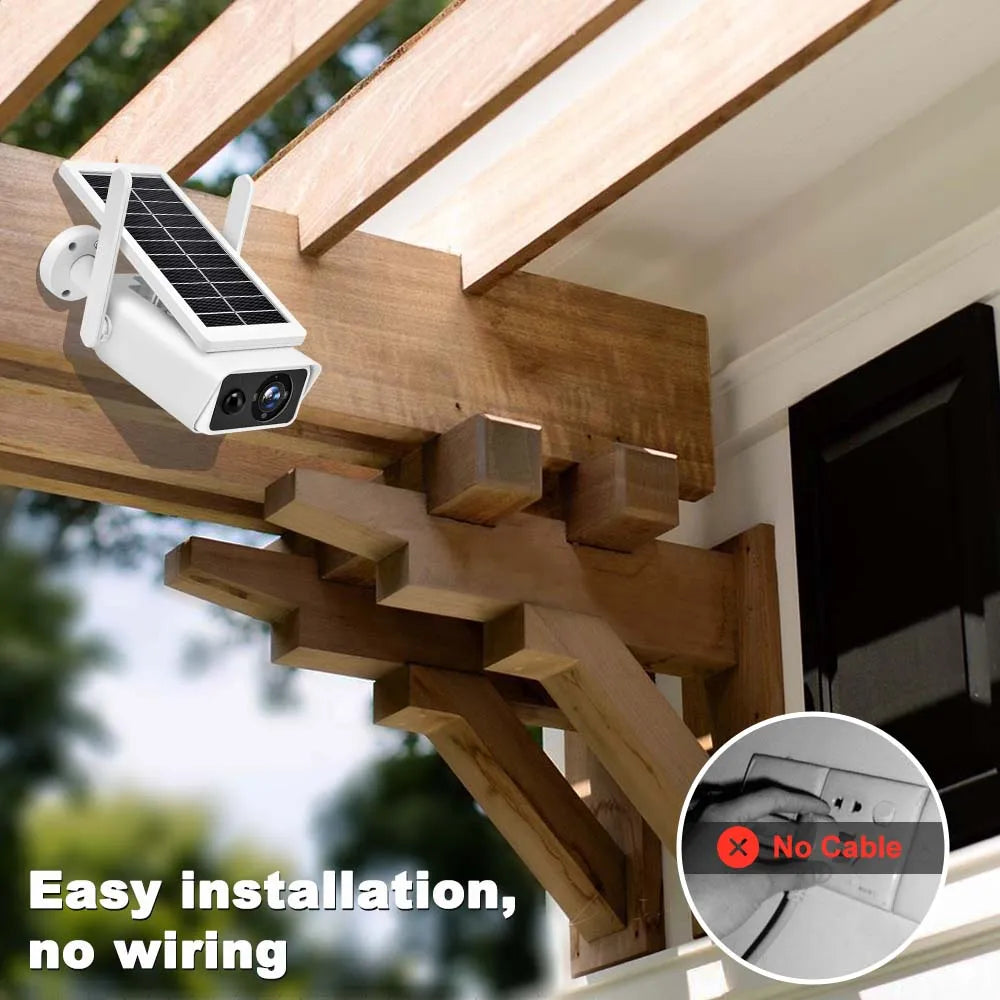 FRDMAX XM49S 4MP Solar Camera, Easy installation, wire-free. No complicated setup required.