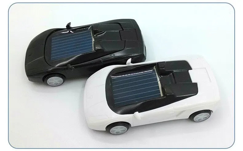 Solar Powered Small Sports Cars Toy, Solar-powered car runs fast, eco-friendly, and saves energy with direct sunlight driving the motor.