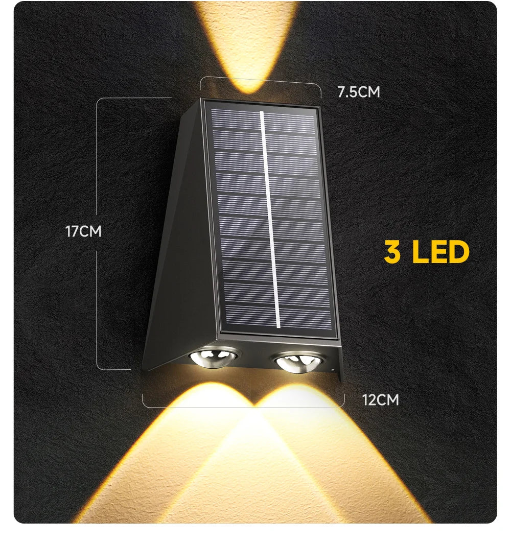 Solar LED Light, Up and Down Lighting with Wide Range