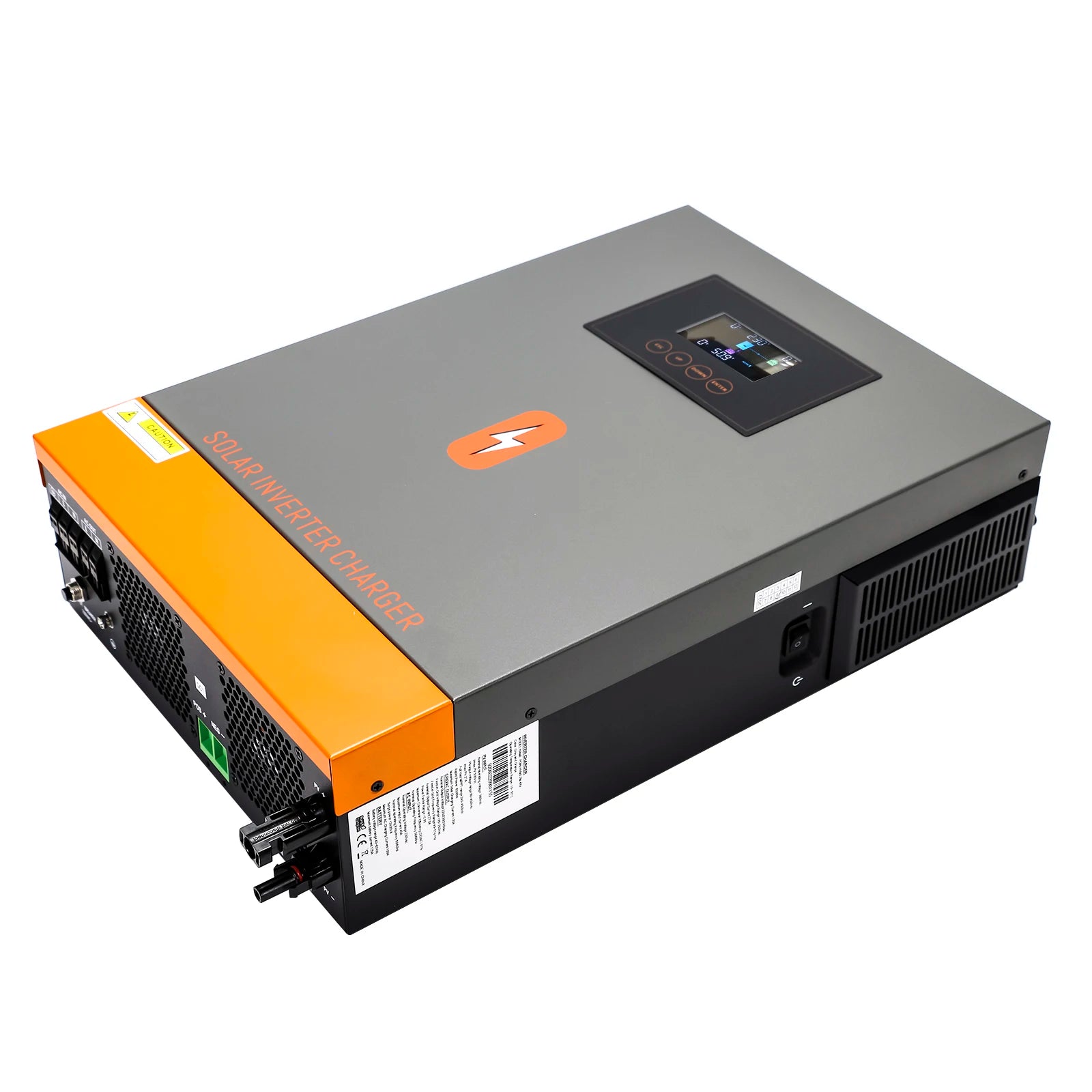 PowMr Grid Tie Inverter, Solar power conversion system with dual inputs and outputs, maximizing efficiency.