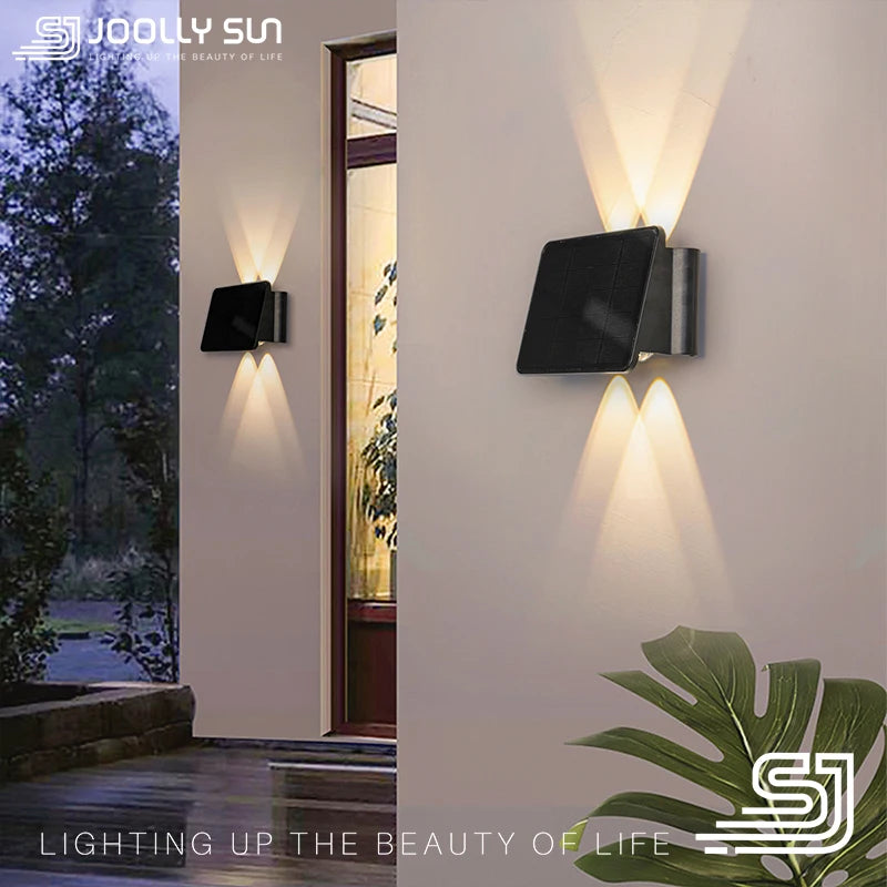 Joollysun Solar Wall Lamp Outdoor Light, Actual color may vary due to display and lighting differences.