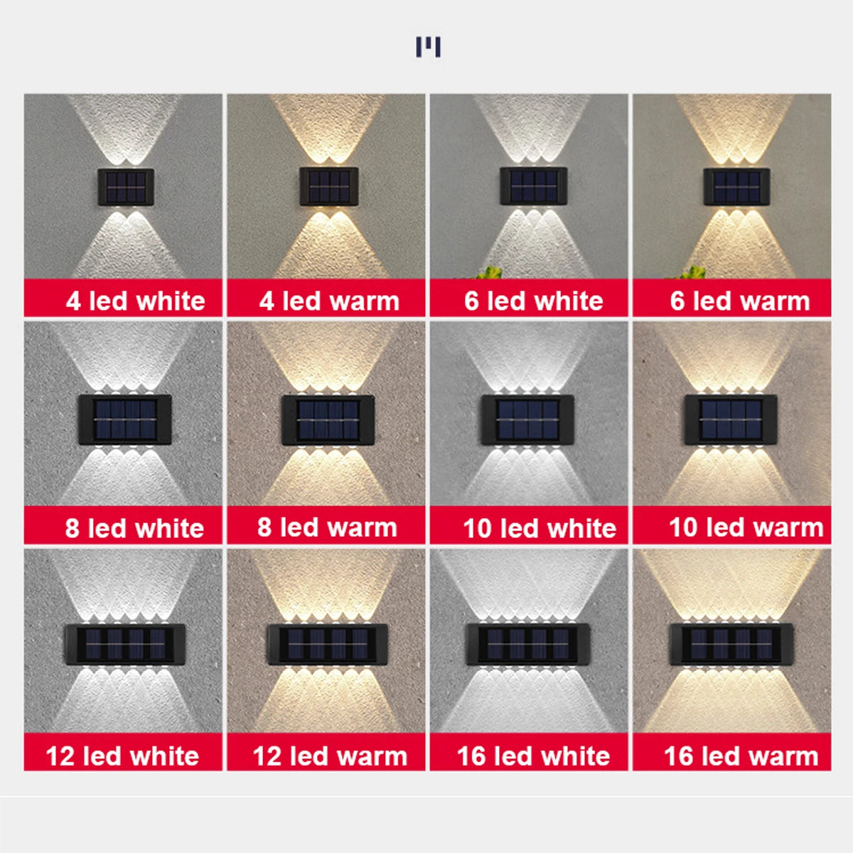 Solar-powered LED light with Ni-MH battery and IP65 protection