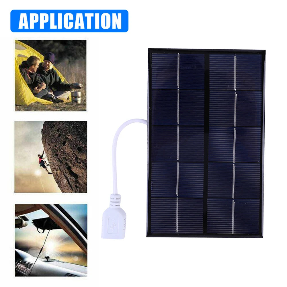 1pc USB Solar Panel, Resistant to various harsh weather conditions for reliable solar charging.