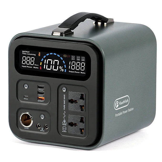 FF Flashfish UA550 Portable Power Station: Solar Generator for Home & Outdoor Use.