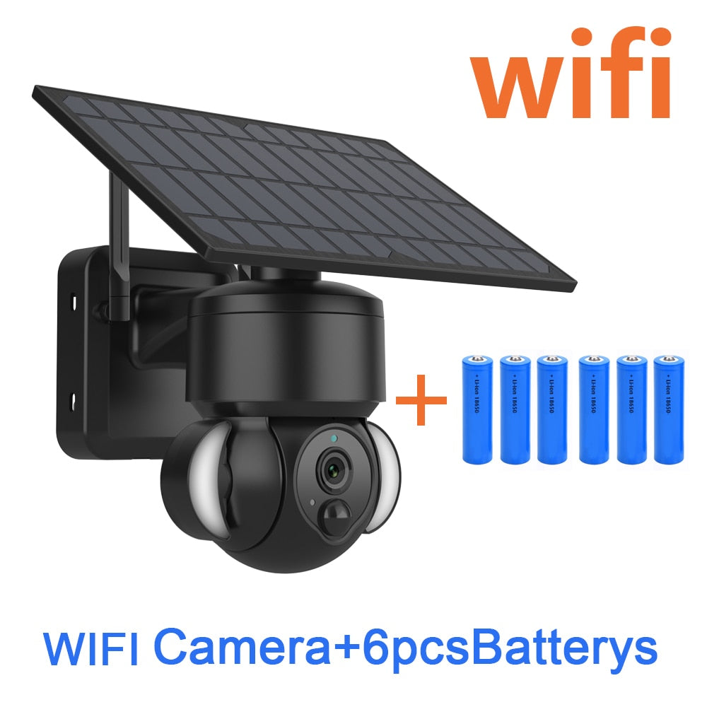 SHIWOJIA ST-518 Solar Camera - Wifi Outdoor Wireless Cctv Cloud H265 Solar Power Garden Lights Security Surveillance Battery Cam