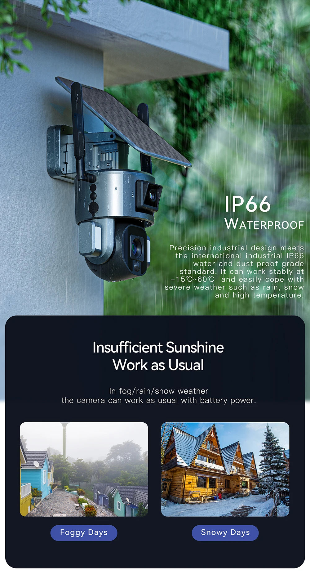 PEGATAH 8MP 4G Wireless Solar Camera, Rugged IP66 camera withstands harsh environments: water, dust, rain, snow, high temps, low light and fog.