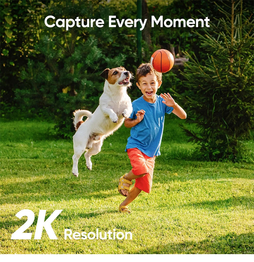 Eufy C210 SoloCam, Record crystal-clear moments with 2K resolution and no monthly fees