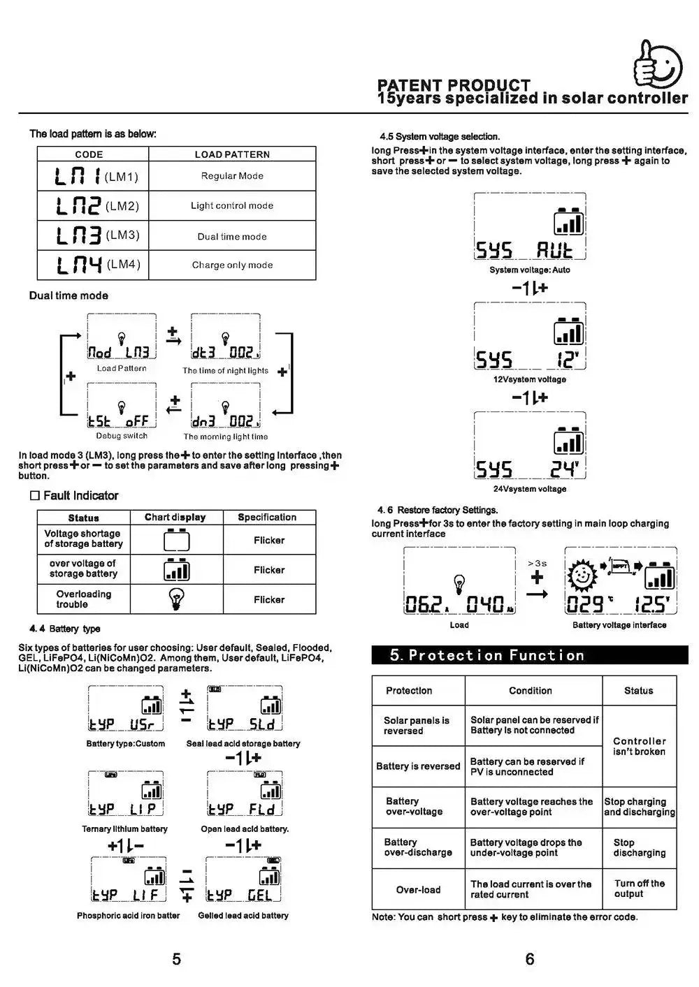 Mppt Solar Charge Controller, Smart solar charge controller with LCD display, WiFi connectivity, and multiple output options for charging LifePO4 batteries.