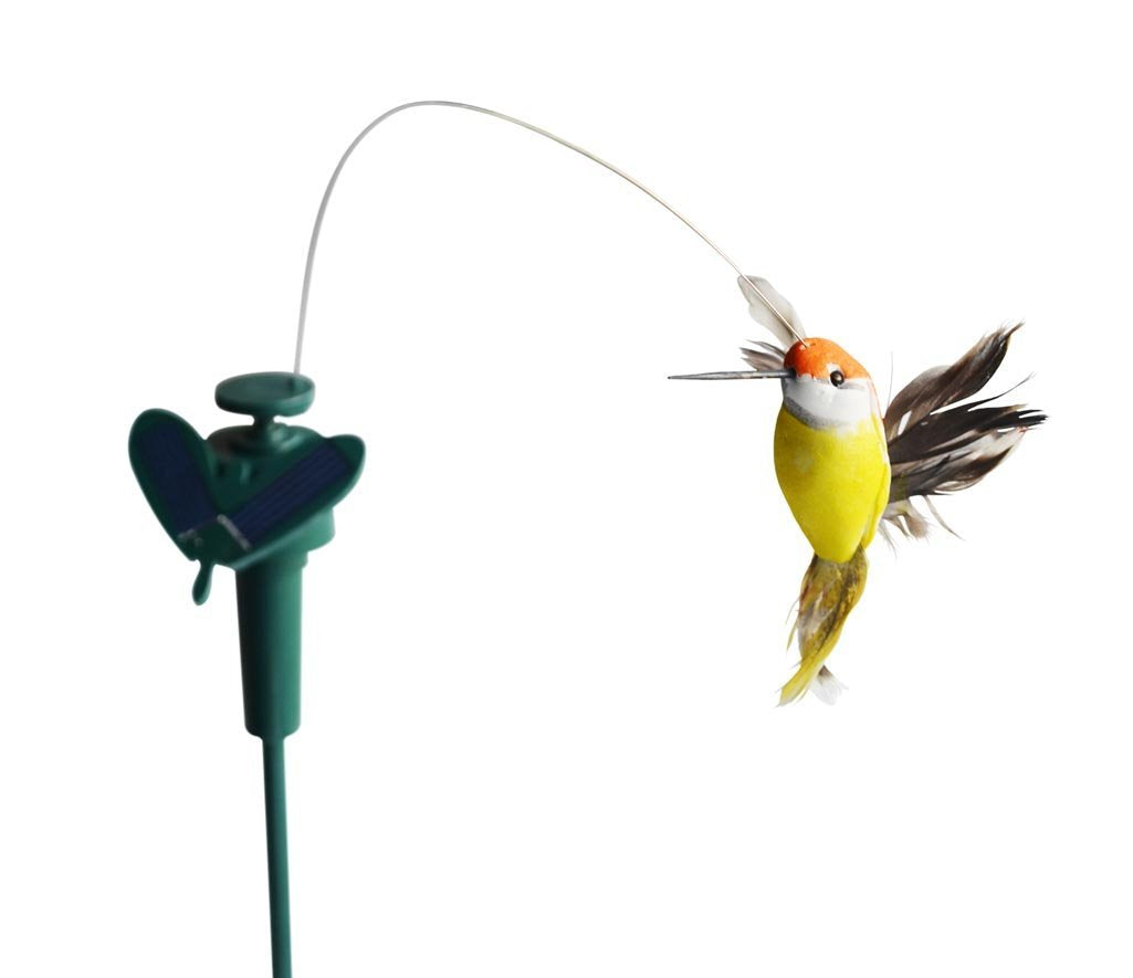 Colorful hummingbird toy with fluttering wings and tail, perfect for imaginative play and learning about nature's wonders.