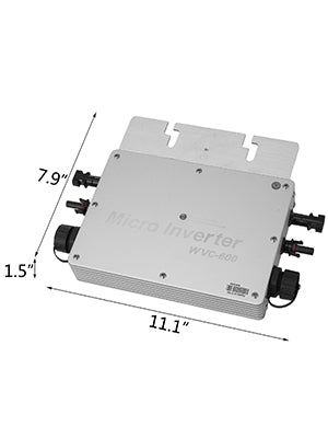 VEVOR 600W 1200W Solar Grid Tie Micro Inverter, Captures sunlight to boost energy production by over 25%, ensuring optimal power output.