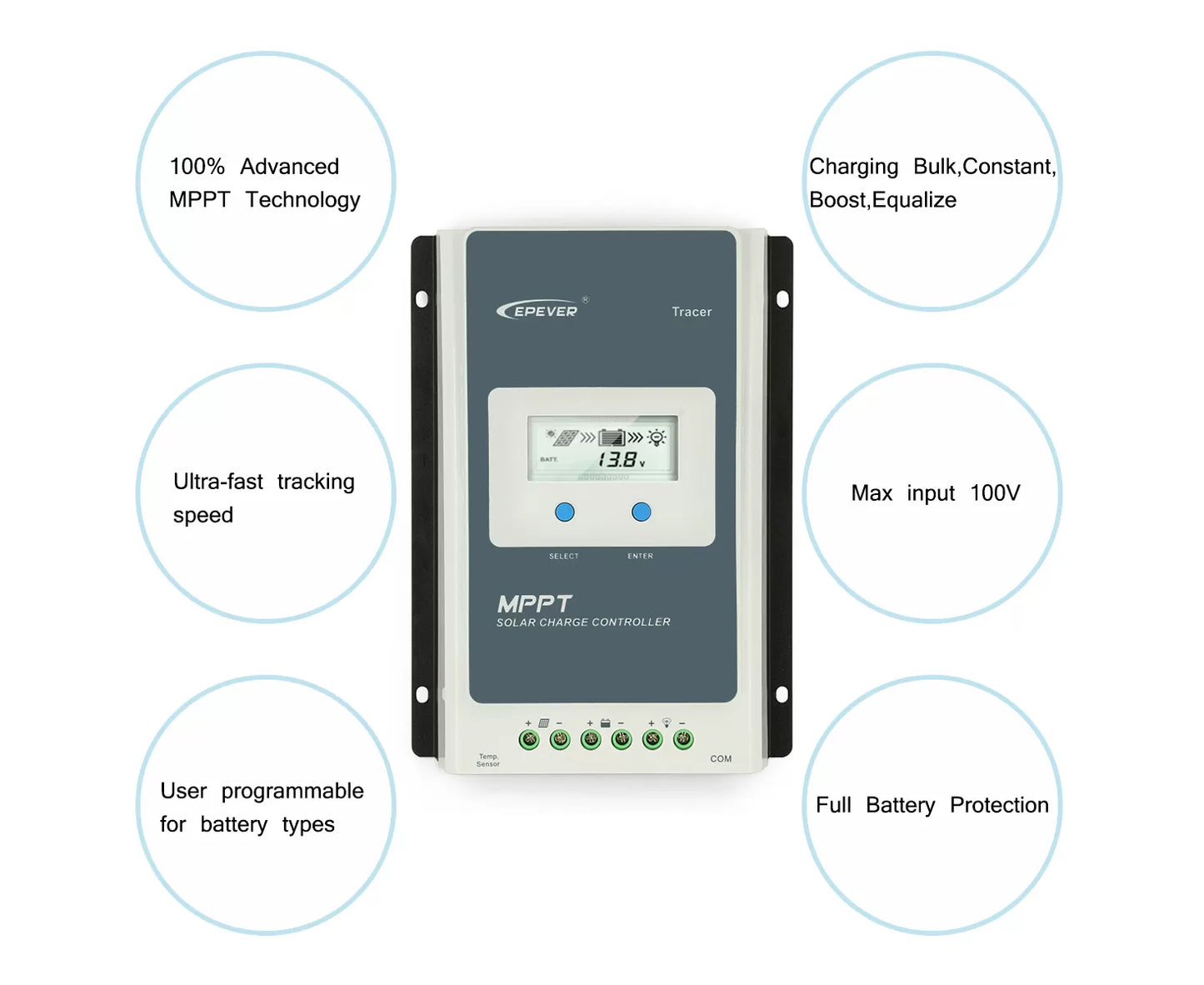 Tracer4210AN - EPever 40A MPPT Solar Charge Controller