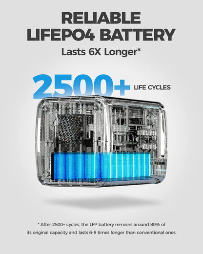 LFP battery remains around 80% of its original capacity after 2500