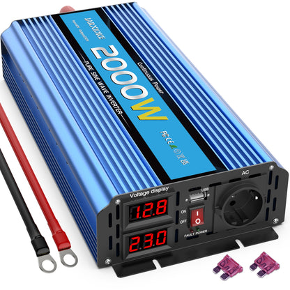 Inverter 12v 220v pure sinus 12v 24v 220V  Voltage  4000W/3000W/2000W DC 12V 24V Transformer Pure Sine Wave Solar Inverter LED