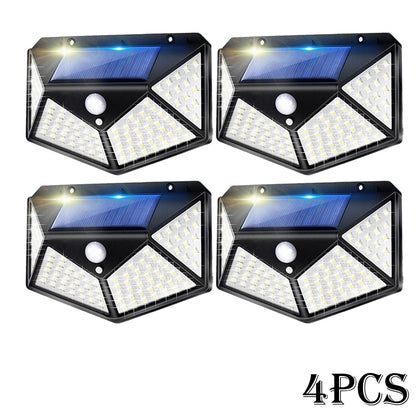 Le più recenti luci solari Outdoor 100 LED Solar Sensor Motion Light 3 modalità Outdoor Solar Wireless Lamp IP65 Lampade da parete impermeabili