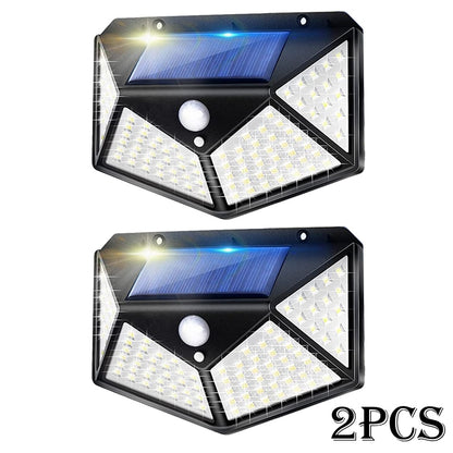 Le più recenti luci solari Outdoor 100 LED Solar Sensor Motion Light 3 modalità Outdoor Solar Wireless Lamp IP65 Lampade da parete impermeabili