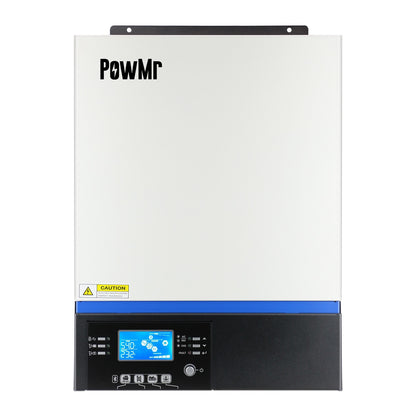 PowMr 5000W 3000W Hybrid Solar Inverter 48V 24V 220V Pure Sine Wave Inverter with MPPT 80A Solar Charger Max PV Input 500VDC