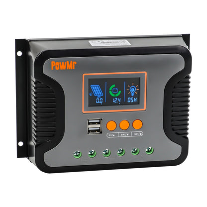 PowMr PWM 80A 60A 30A Contrôleur de charge solaire 12V 24V 36V 48V Chargeur de batterie au lithium au plomb Max PV 100V Mode double contrôle