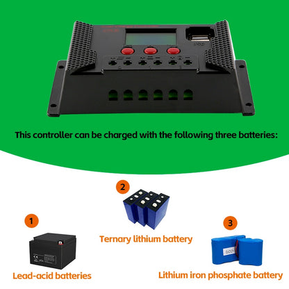 this controller can be charged with the following three batteries: Ternary