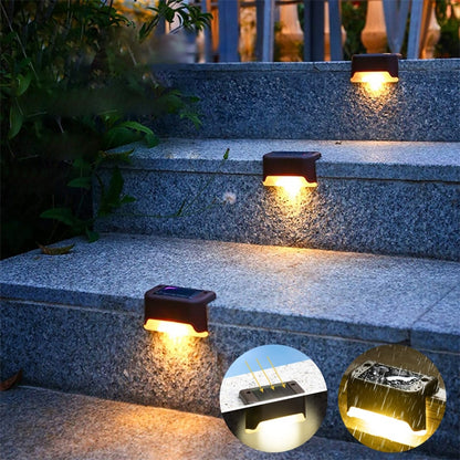 Solar Deck Lights 4/8/16 PCS Outdoor Solar Step Light Warm White for Garden Fence Railing Stairs Waterproof Led Solar Fence Lamp