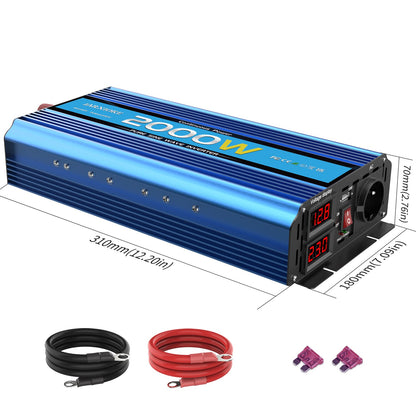 Inverter 12v 220v pure sinus 12v 24v 220V  Voltage  4000W/3000W/2000W DC 12V 24V Transformer Pure Sine Wave Solar Inverter LED