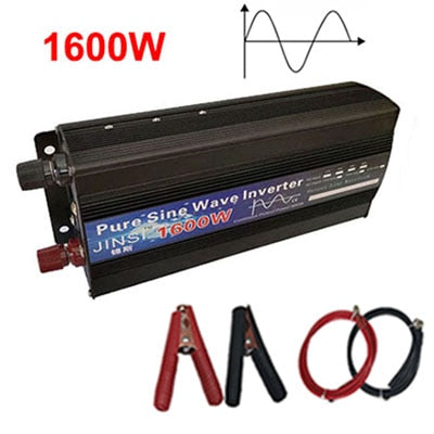 Pure Sine Wave Inverter 1000W 1600W 2000W DC 12V / 24V AC 110V 220V 50Hz 60Hz Power Inverter Home Car Converter Solar Energy