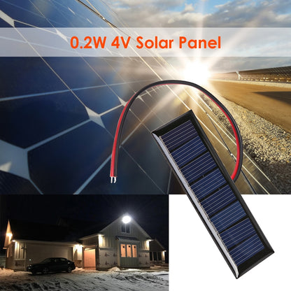 Mini PET Solar Panel 5V 60mA Sun Cell 2pcs Polycrystalline Solar Cell Photovoltaic Panel For 3.6V Battery Charger DIY Toy LED