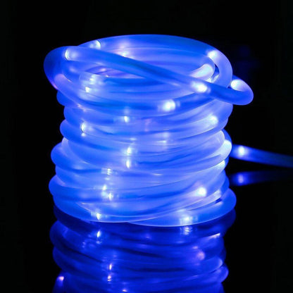 7M/12M/22M Solar Powered Rope Tube fairy String Light Ourdoor Xmas Garden Christmas party Tree flexible Strip Lighting Decor