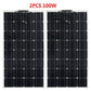 Mono celda solar 100w 200w kit de panel solar flexible con controlador de carga solar 10A/20A paneles solares de 12v para RV/barco/coche/camping