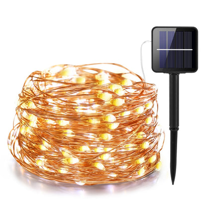 IR Dimmable 11m/21m/31m/51m  LED Outdoor Solar String Lights Solar Lamp for Fairy Holiday Christmas Party Garland Lighting Luz