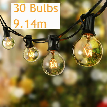 Guirlande lumineuse extérieure fée feston guirlande lumineuse G40 guirlande de Patio pour jardin fête de mariage guirlande décorative lampe rue Backya