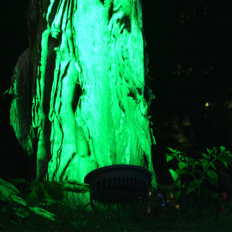 Lâmpada de gramado LED colorida ao ar livre à prova d'água à prova de chuva Luz de chão Árvore Luzes de projeção Pátio Lâmpadas de paisagem Jardim