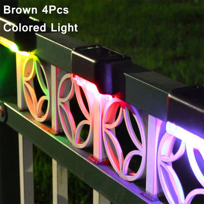 4pcs Path Stair LED Solar Lights IP65 Waterproof Outdoor Garden Yard Fence Wall Lawn Landscape Lamp Staircase Night Light Drop