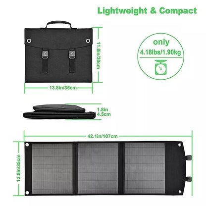 40W Portable Solar Panel, Lightweight & Compact only 1 A18lbs/1.90kg