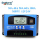 Contrôleur de Charge solaire MPPT 30A 40A 50A 60A 100A 12V/24V panneau solaire régulateur de batterie contrôleur de Charge double USB 5V2A usage domestique