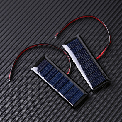 Mini PET Solar Panel 5V 60mA Sun Cell 2pcs Polycrystalline Solar Cell Photovoltaic Panel For 3.6V Battery Charger DIY Toy LED