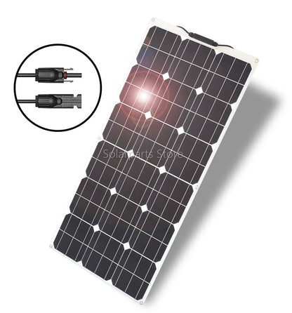 100w 200w 300w 400w Flexible Solar Panel High Efficiency 23% PWM Controller for RV/Boat/Car/Home 12V/24V Battery Charger