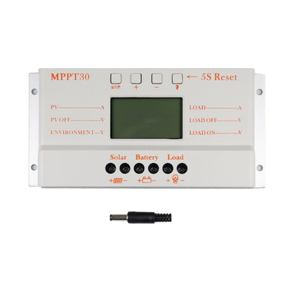 30A Solar Charge Controller MPPT 12V 24V for 200W-380W Solar Panel Battery Regulator Max PV 48V USB Output 5V LCD Display