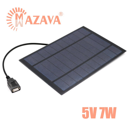 1Pcs Solar Cells 5V 2W 3W 4W 6W 7W Output USB Solar Battery PET Solar Panels Outdoor Portable Solar Charger Pane